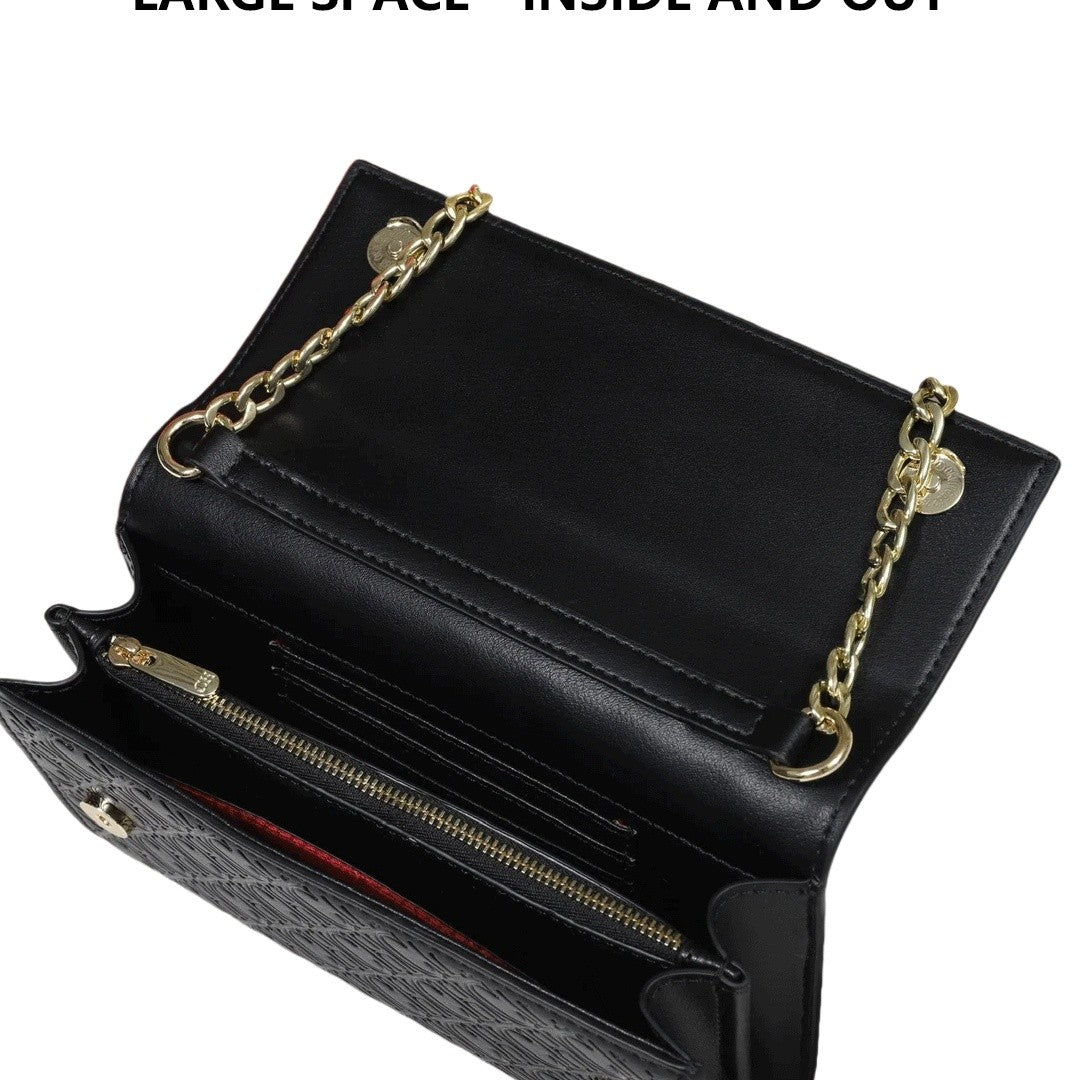 Exquisite Craftsmanship Women's Crossbody Bag Light Luxury Design Chain Bag Letter Elements Color Blocked Women's Chain Bag