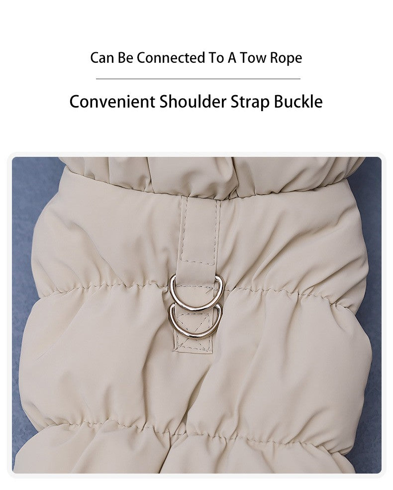 Roupa de cachorro com alças quentes, jaquetas de algodão, jaquetas de duas pernas para animais de estimação, roupas de cachorro de porte médio, roupas de outono-inverno