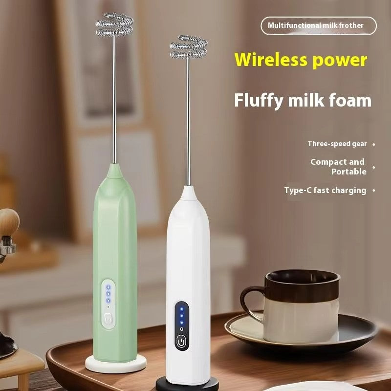 Espumador de leite portátil, batedeira elétrica, máquina de café portátil, batedor de ovos de 3 velocidades, batedor de creme, misturador de alimentos para cozinha doméstica
