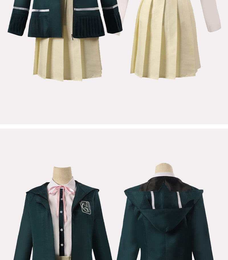 Uniforme de lycéens Anime recruté anronpa Nanami ChiaKi Cosplay Costume, veste à manches longues, jupe courte, jupe Loli