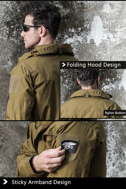 M65 UK US Army Clothes Casual Tactical Windbreaker Men Waterproof Flight Pilot Coat Hoodie Military Field Jacket Winter Autumn