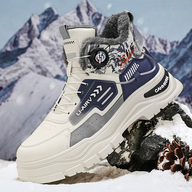 A new trend of thick, comfortable and casual high-top boots for men's outdoor sports in the autumn of 2025