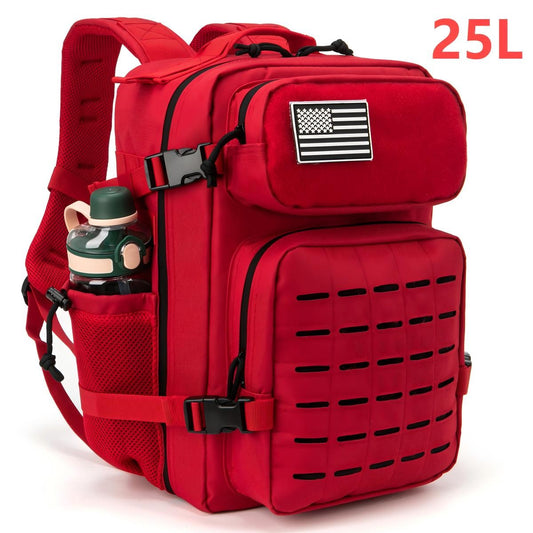 Mochilas Táticas Masculinas e Femininas 25L/45L, Atividades ao Ar Livre, Mochilas Escolares Pequenas com Suporte para Garrafa de Água