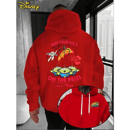 Disney Men's Toy Story Big Eyes Cartoon Hoodie Autumn/Winter New Casual Fashion Men's and Women's Street Wear