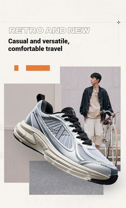 Xtep Juechen 6.0 Vintage Running Shoes Male 2025 Spring Shock Absorption Sports Shoes Street Daily Leisure Sneakers 875119110027