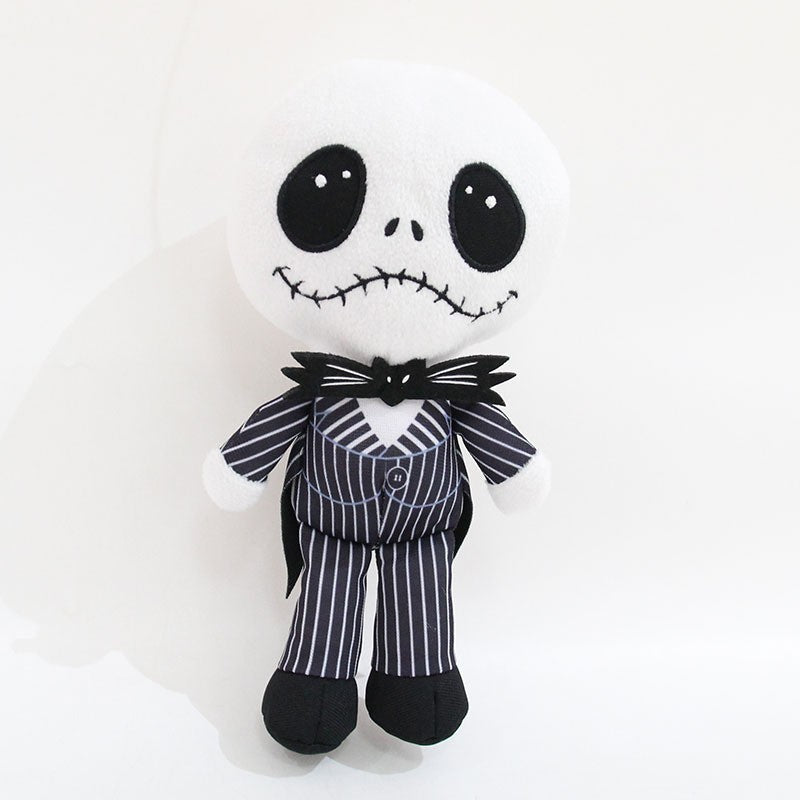 25cm Cartoon Anime Halloween The Nightmare Before Christmas Horror Pumpkin Skeleton Composite Plush Doll Toy Children Kids Gift