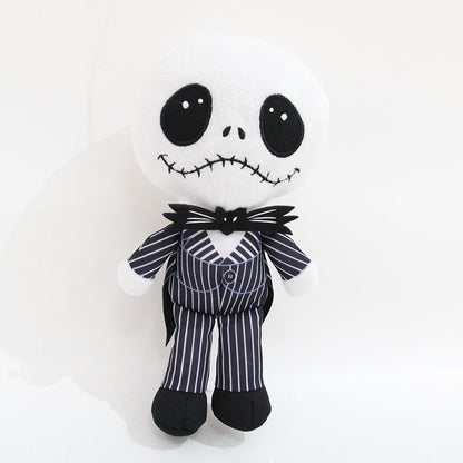25cm Cartoon Anime Halloween The Nightmare Before Christmas Horror Pumpkin Skeleton Composite Plush Doll Toy Children Kids Gift