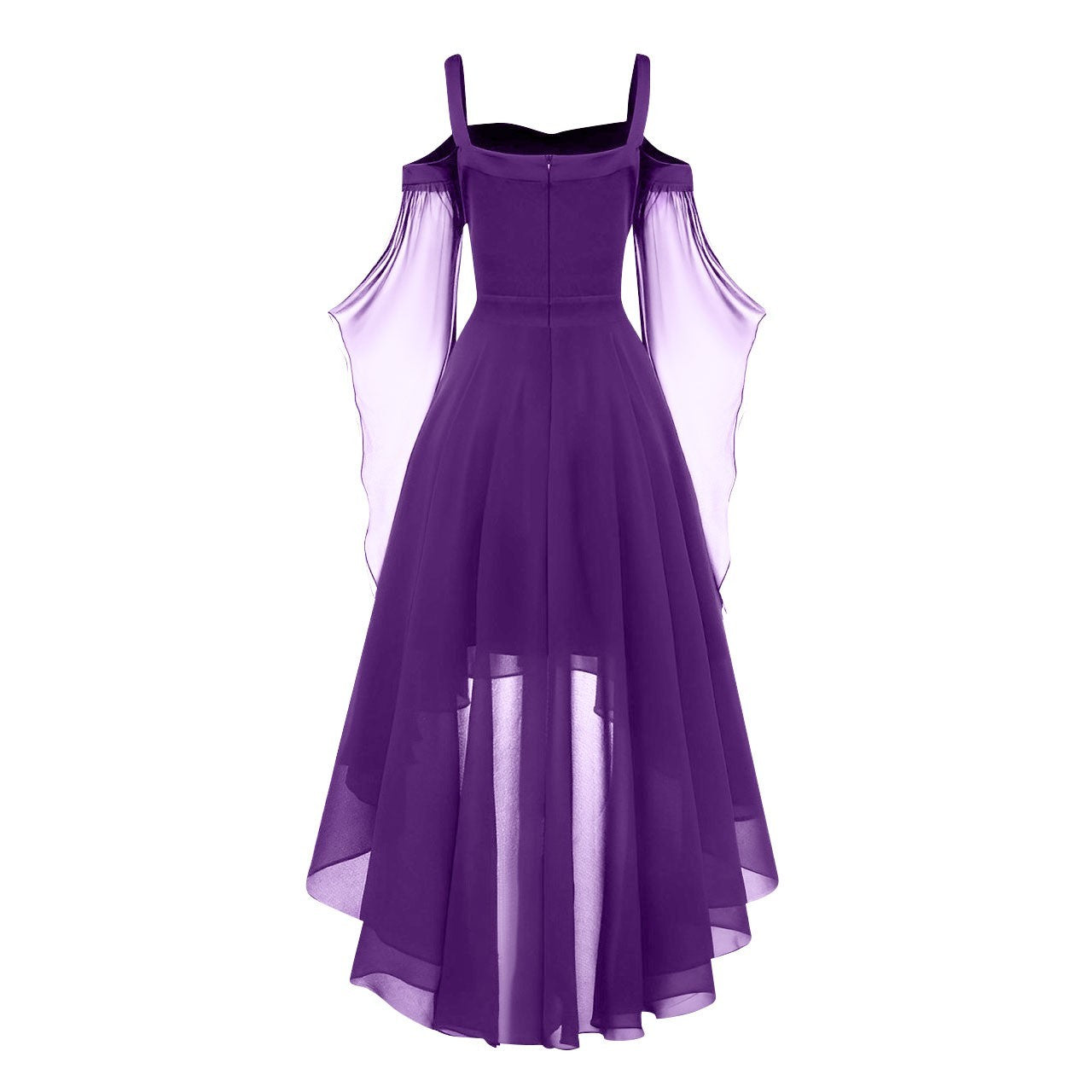 2024 New Women Fairy Skirt Plus Size Cold Shoulder Butterfly Sleeve Halloween Witch Gothic Dress Elegant Party Evening Dresses