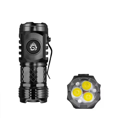 Super Bright MINI LED Flashlight USB Torch Rechargeable Zoom Fishing Lantern Powerful 3 Lighting Mode Outdoors Camping Lamp