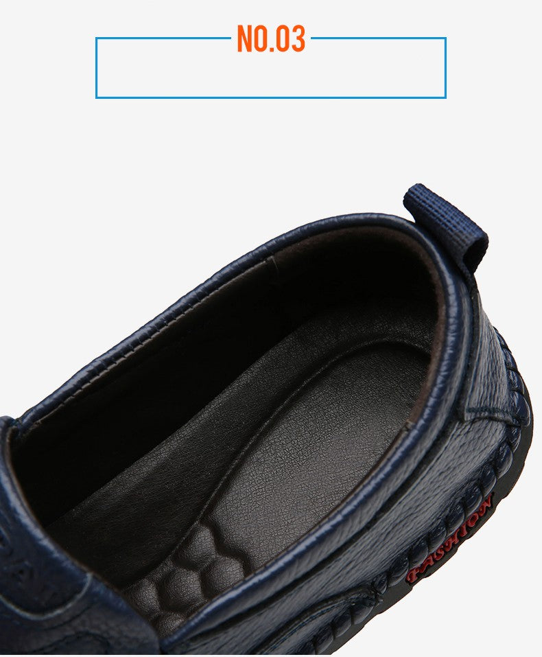 High Quality Leather Men Casual Shoes Breathable Mens Loafers Italian Luxury Brand Formal Mens Dress Shoes Slip-on Driving Shoes