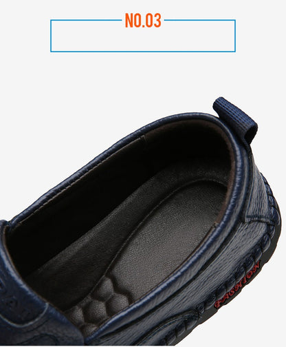 High Quality Leather Men Casual Shoes Breathable Mens Loafers Italian Luxury Brand Formal Mens Dress Shoes Slip-on Driving Shoes