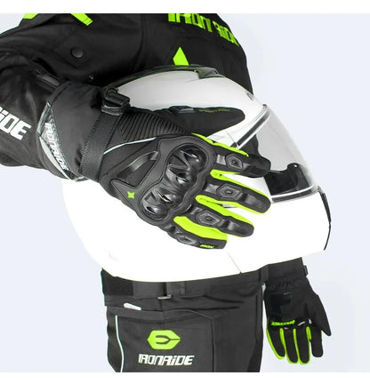 Luvas de Moto de Dedo Inteiro à Prova de Vento para Motoqueiros, Luvas de Moto Impermeáveis com Tela Sensível ao Toque, Luvas de Motocross de Inverno