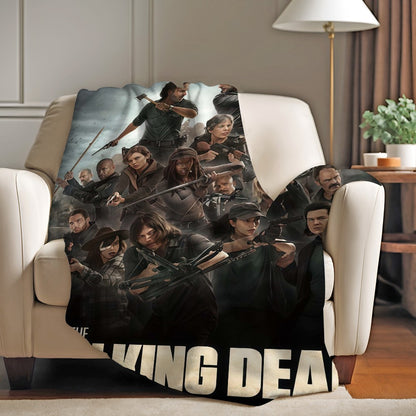 Horror movie T-The W-Walking D-Dead Blanket For Sofa Office Bed Plane Travel Sleep Read Relax Camping Soft And Warm