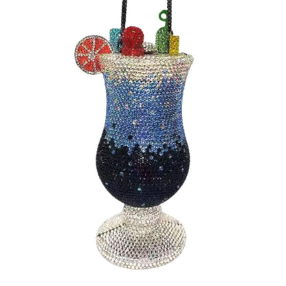 XIYUAN Martini Purse Women Crystal Evening Bags Luxury Designer Diamonds Cup Clutches Wedding Bridal Handbag Lady Rhinestone Bag