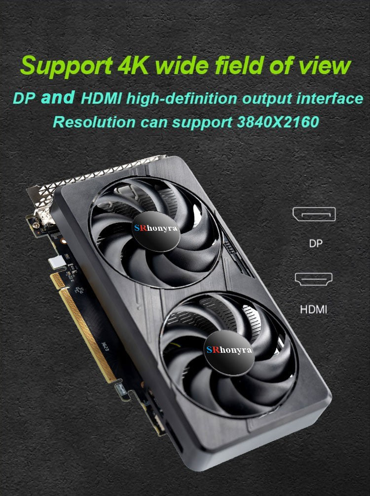 SRhonyra GeForce Graphics Card GTX 1060 Video Gaming Cead,3/6 GB GDDR5 PCIe 3.0 X16 192 Bits Dual Fan Cooling HDMI 2.0+2x DP
