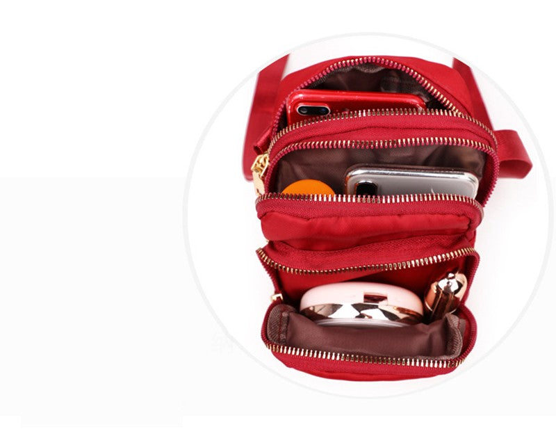 MultiLayer Waterproof Women Shoulder Bag Multifunctional Wallet Crossbody Bag Outdoor Sports Lightweight Phone Purse With Zipper