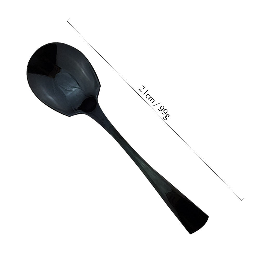 JANKNG Conjunto de Talheres Preto 1 Peça Aço Inoxidável 18/10 Ocidental Talheres de Mesa Garfo Faca de Bife Manteiga Jantar