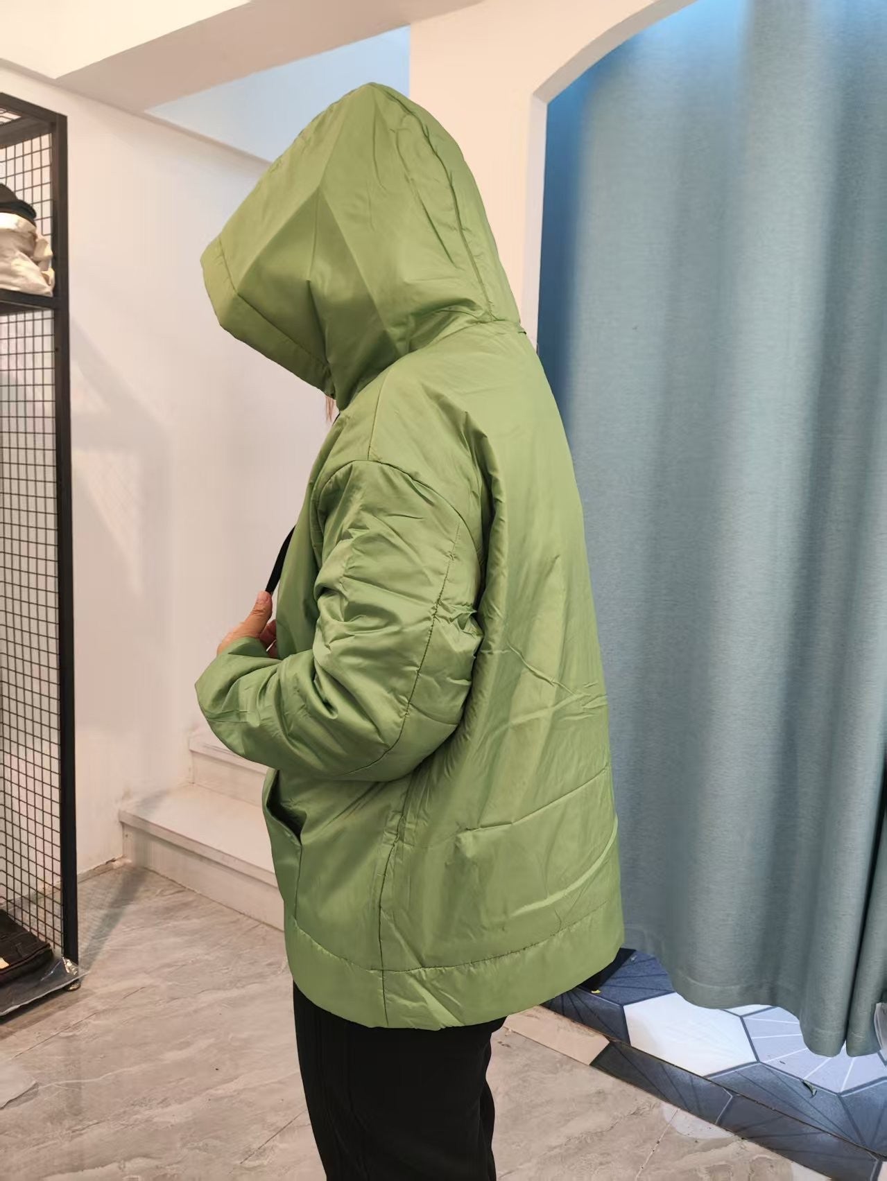 Fenggejiwo women's silk camel velvet baseball jacket casual silk jacket solid color double-sided jacket