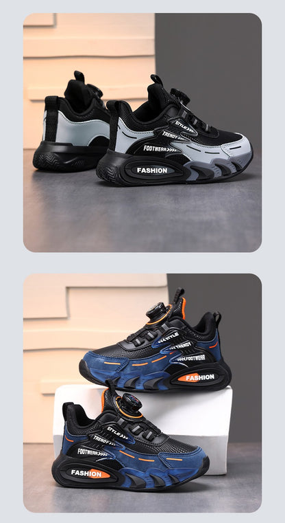 Leather Boys Kids Sneakers For Girls School Casua Outdoor Breathable Running Breathable Soft  Non-slip Children Shoes boacoisa