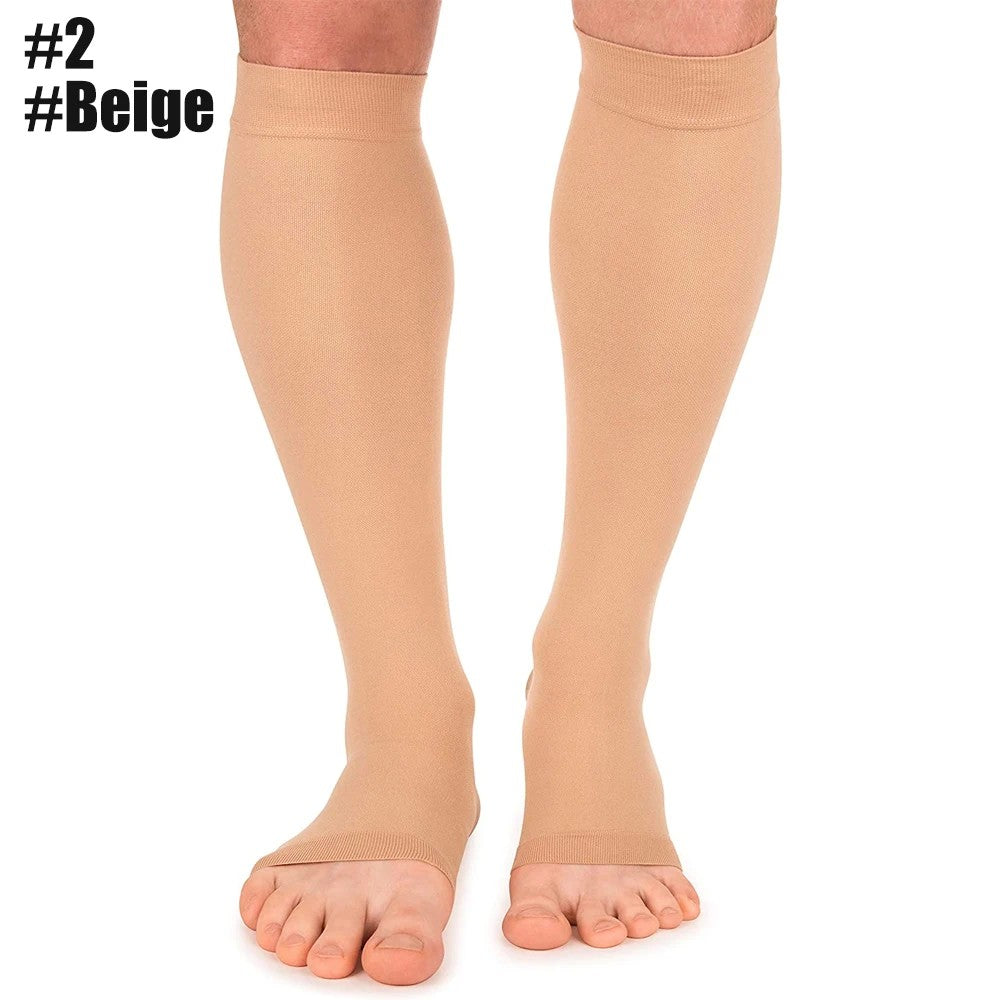 S-7XL Knee High Brace Medical Compress Stocks Firm Support 20-30 MmHg Varicose Veins Stovepipe Sock Unisex Therapeutic Leg Brace