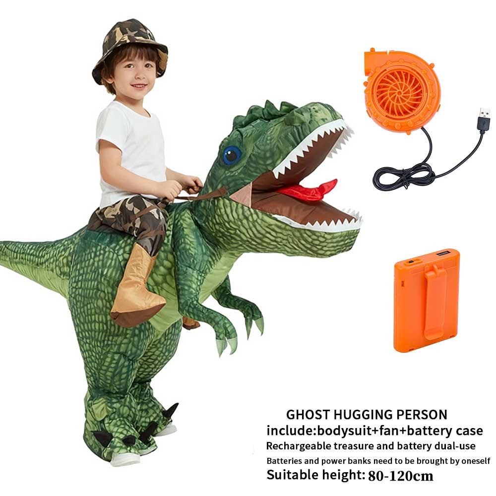 Animal Cartoon Riding Tyrannosaurus Rex Inflatable Costume Adult Children Chase Game Dinosaur Role Playing Halloween Party