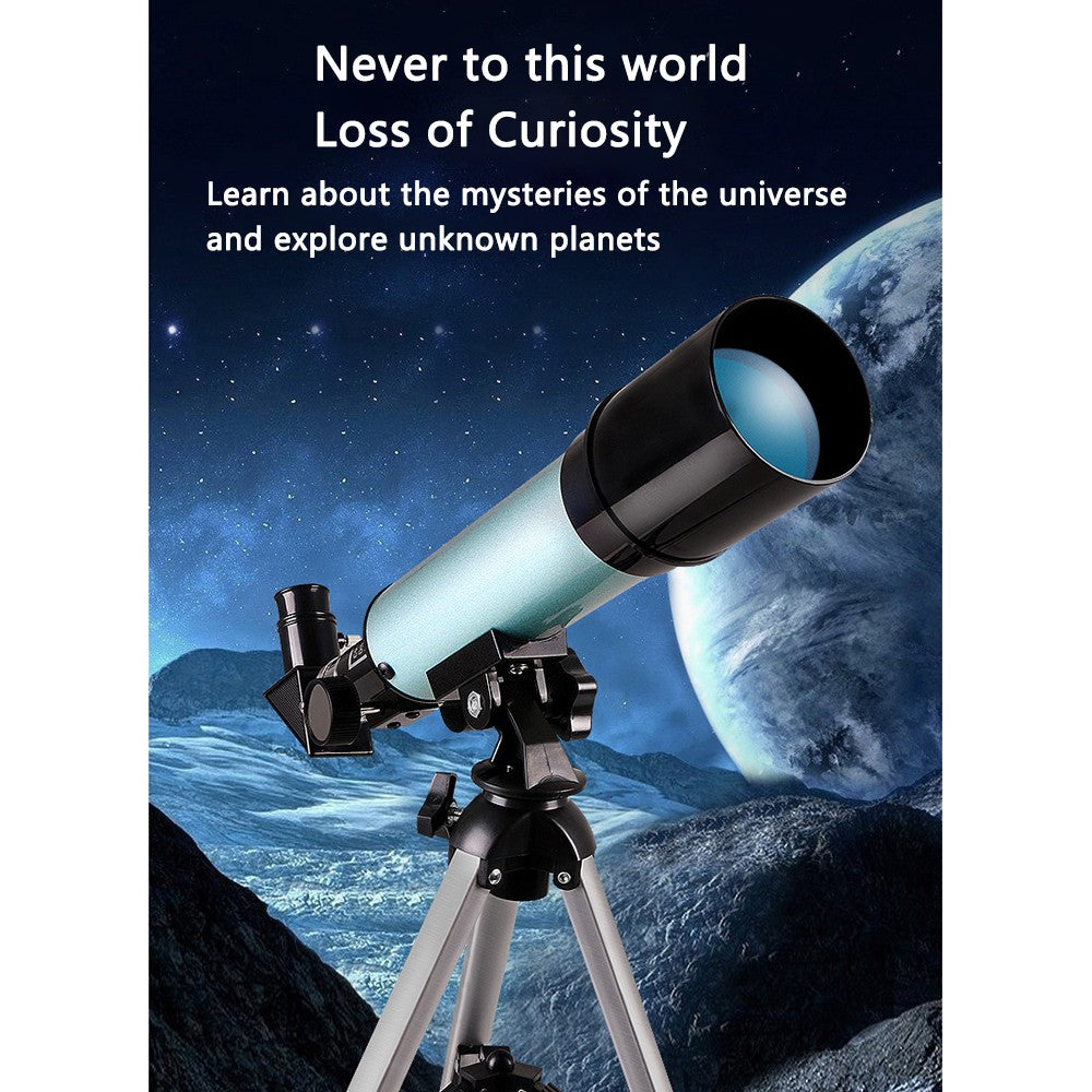 Telescópio Astronômico Refrator Monocular para Iniciantes Adultos com Zoom de 60x, para Observar Estrelas e a Lua