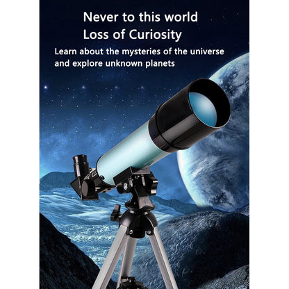 Telescópio Astronômico Refrator Monocular para Iniciantes Adultos com Zoom de 60x, para Observar Estrelas e a Lua