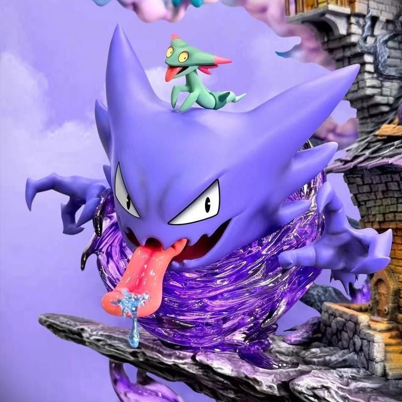 32cm/12.6in Figura de Pokémon Gengar da Família Evolutiva Ainme Bonecos de Ação Coleção de Estátuas de PVC Modelo Brinquedos Presentes