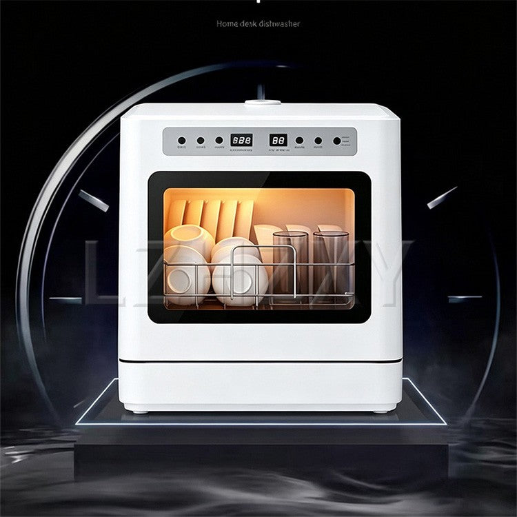 RJH-T06 Countertop Dishwasher Portable, No Installation Required, Smart 75SSD5 High-Temperature Drying, Household Dishwasher