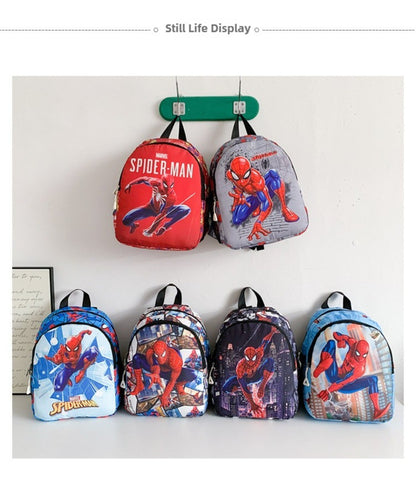 Marvel Spider-Man Kids Backpack Trendy Cartoon Boys' School Bag Fashionable Spider-Man Backpack Double Shoulder Bag for Toddlers