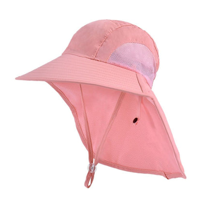 Children Summer Bucket Hats UV Protection Outdoor Beach Sun Hat Boy Girl Flap Cap Adjustable Wide Brim Cap