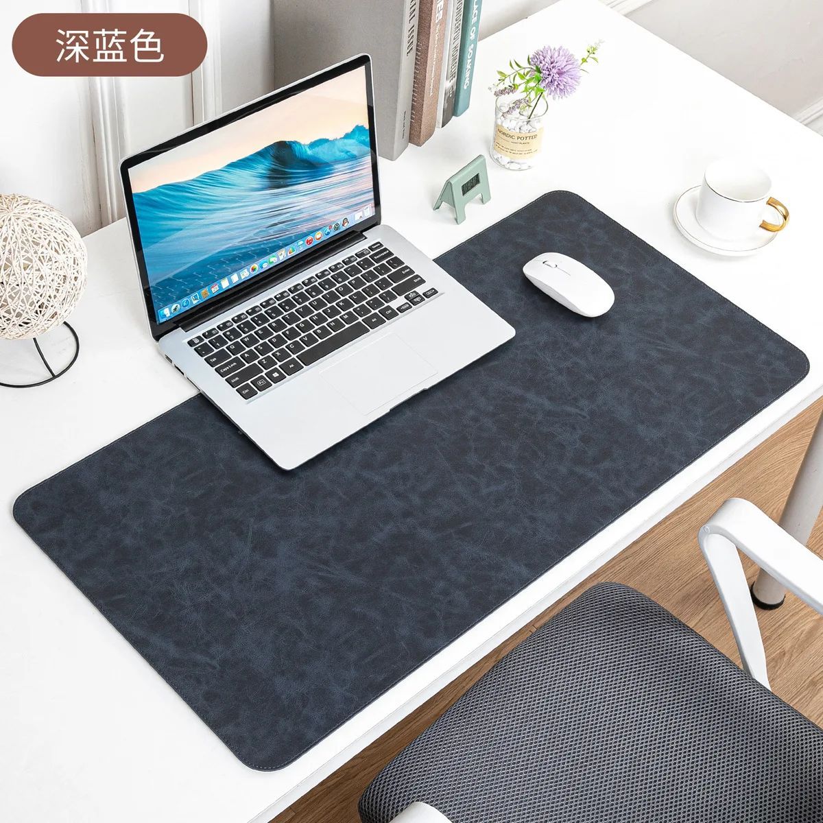 Mouse Pad Impermeável PU Tapete de Mesa Protetor Grande Mousepad Computador Laptop Antiderrapante Fácil de Limpar Tapetes de Teclado