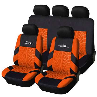AUTOYOUTH Marca Bordado Capas de Banco de Carro Conjunto Universal para a Maioria dos Carros Capas com Detalhe de Banda de Rodagem do Pneu Estilo Protetor de Banco de Carro