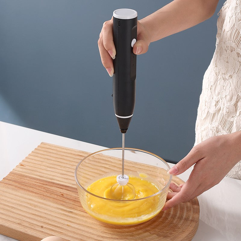 Handheld milk frother, egg beater, electric coffee machine, 3-speed rechargeable jam cake cream machine, kitchen blender