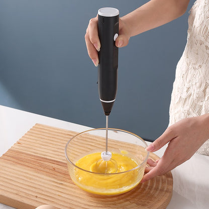 Handheld milk frother, egg beater, electric coffee machine, 3-speed rechargeable jam cake cream machine, kitchen blender