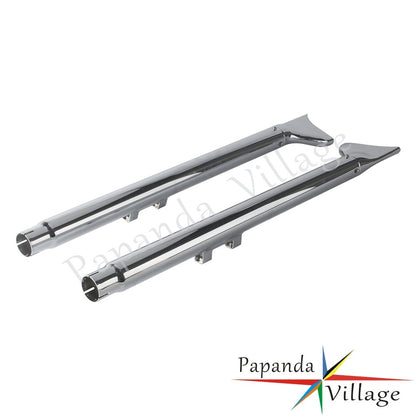 Old School Chrome 33/36/39/42 inch Fishtail Exhaust Mufflers For Harley Softail FLS FLSS FXSTDI  FXCW  FLSTFBS 2007 - 2017