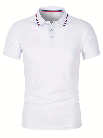 2025 Hot Sale Men's Summer Casual Breathable Comfortable Polo Shirt Men's Solid Color High Quality Short Sleeve T-Shirt