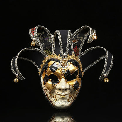 Masquerade Mask for Men and Women Venetian Full Face Mask Jester-Mask Venetian Mardi Gras Mask Halloween Party-Decor