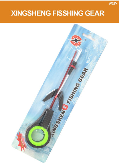 Cana de Pesca de Gelo FTK Mini Portátil de Inverno Haste de Plástico ABS Destacável Impermeável Ponta de Reposição da Haste