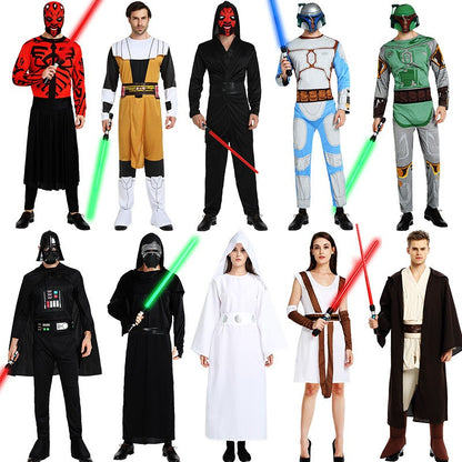 Adult Man Leia Halloween Cosplay Costume Boys Black Warrior Darth Vader Clothes White Soldier Alien Red Devils Kylo Ren Cos