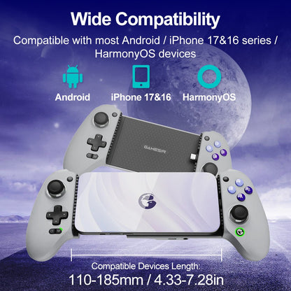 GameSir G8 Galileo Gamepad for Android iPhone 17/16 Phone Mobile Controller Hall Effect Sticks Analog Triggers Big Hands Design