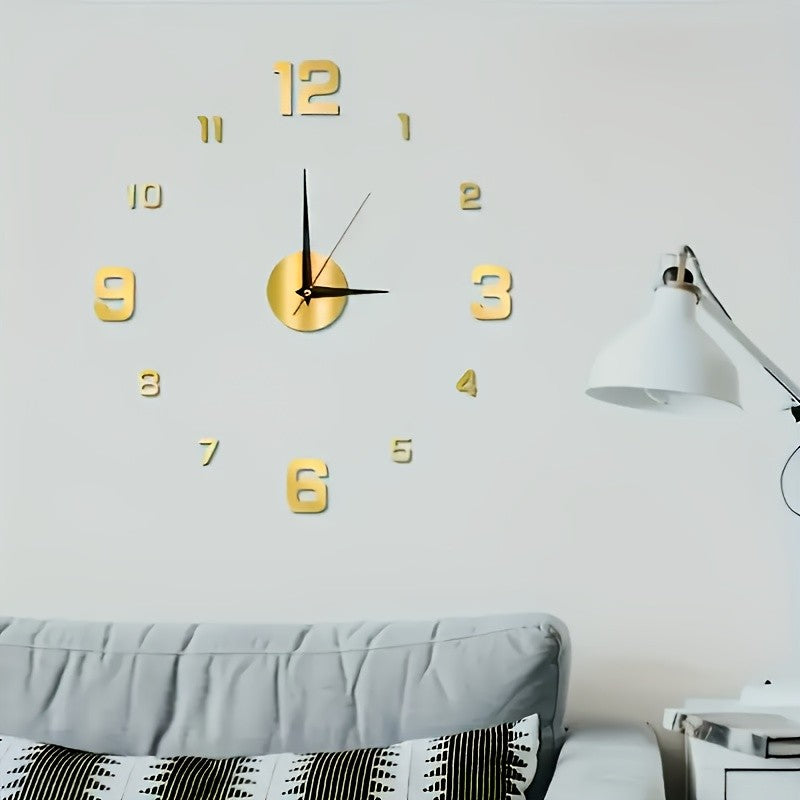 Simple LED wall clock with night light function, silent, modern decorative digital wall clock, DIY 3D digital wall clock