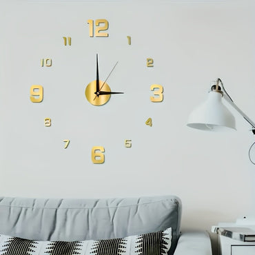 Simple LED wall clock with night light function, silent, modern decorative digital wall clock, DIY 3D digital wall clock