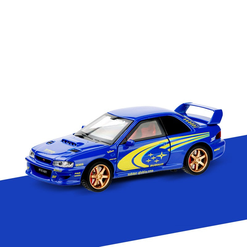 JDM 1/32 Subaru Impreza WRX STI Rally Supercar Diecast Model Alloy Metal Car Children's Toy Car Miniature Mini GT Holiday Gifts