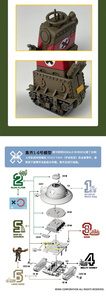 Em Estoque Modelo Montado Metal Slug X 2 SV-001 SV001 SLUGFLYER NOP-03 LANDSEEK T-2B Boneco de Ação Colecionável Presente