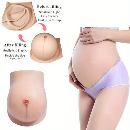 Fake Pregnant Belly 6-9 Months Artificial Silicone Pregnancy Belly Lifelike Skin for Actor Performance Maternity