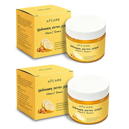 Underarm Detox Scrub Turmeric Vitamin C Dark Spot Armpit Remover Body Deodorant Even Skin Tone Exfoliating Body Scrub Lotion