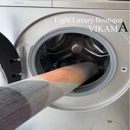 VIKAMA Christmas Welcome Doormat Lightweight, Machine-Washable Black & Gold Reindeer Print Rug Holiday Home Decor