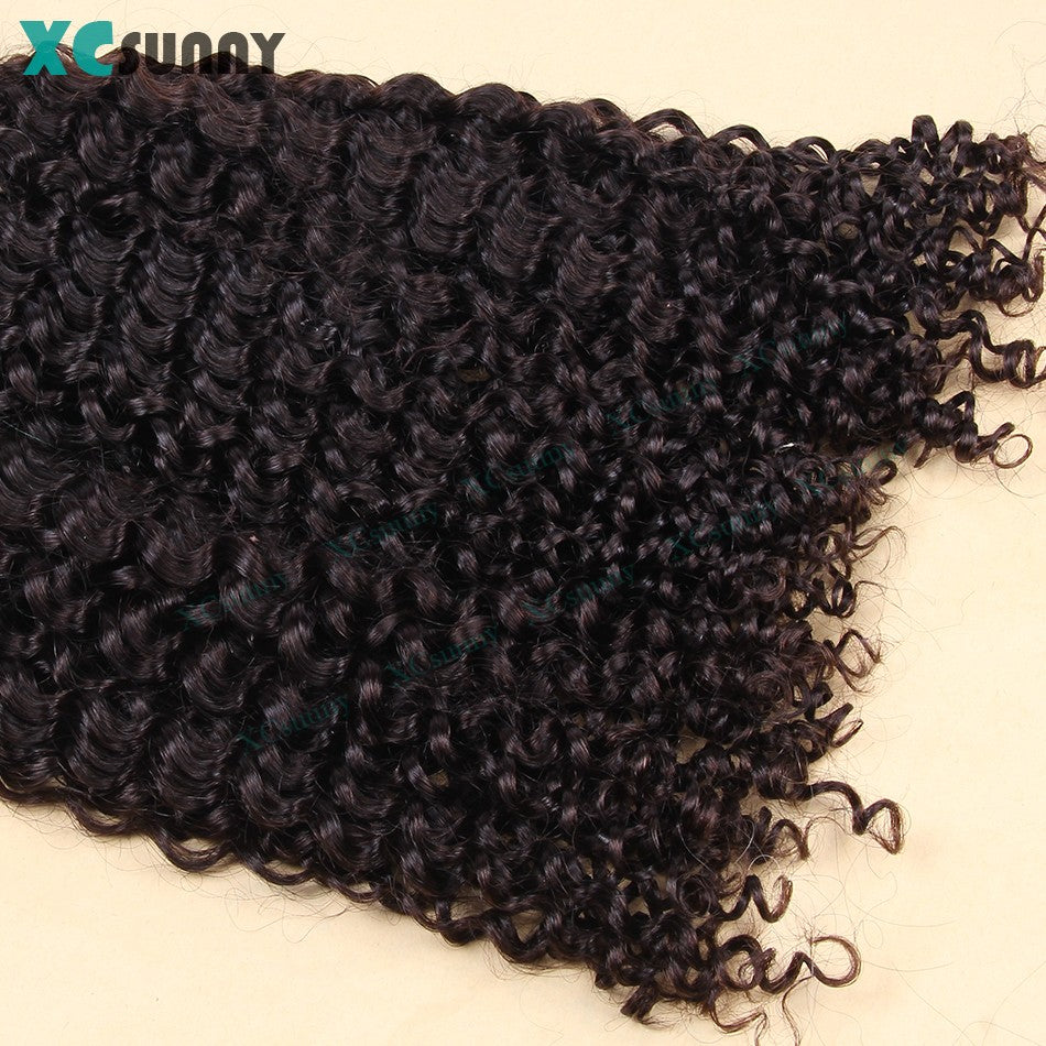 Apliques de Cabelo Humano Micro Ring Loop Cachos Naturais Microlink Tecidos para Mulheres