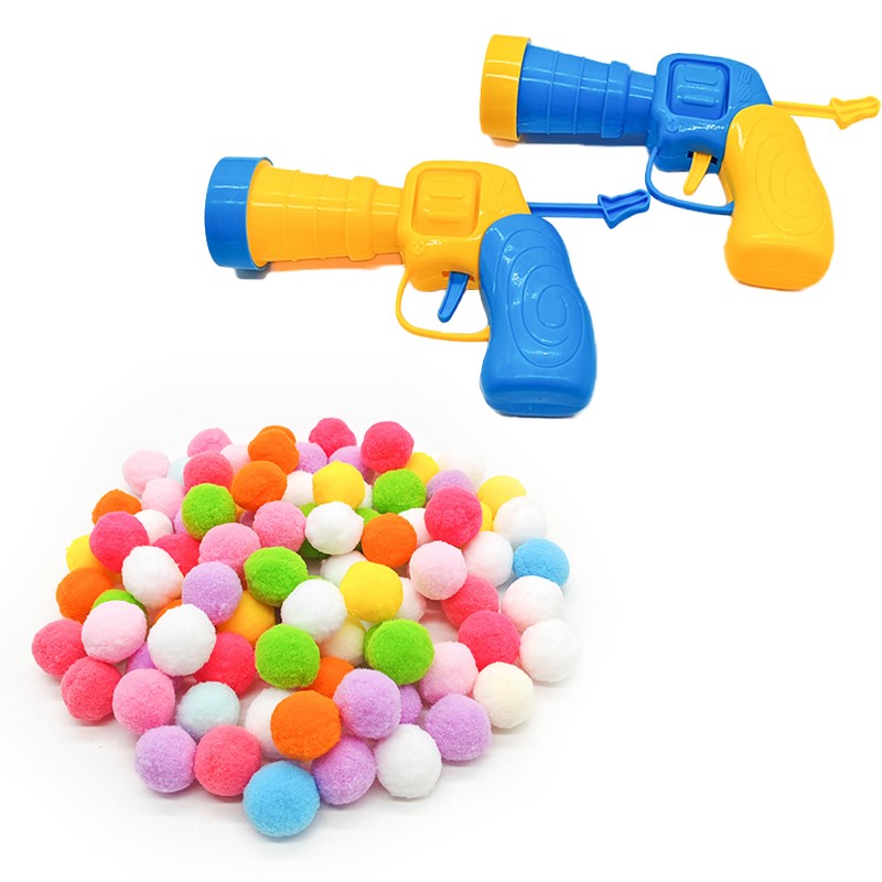 Bola de Pelúcia Atiradora de Gatos Aliviando a Depressão Brinquedo para Gatos Bola Silenciosa Mini Jogos de Armas Atiradoras de Bolas de Pelúcia Suprimentos para Animais de Estimação